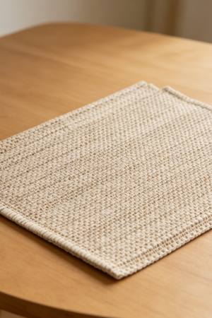 Eggshell Cotton Two Tone Woven Placemats Set of 4