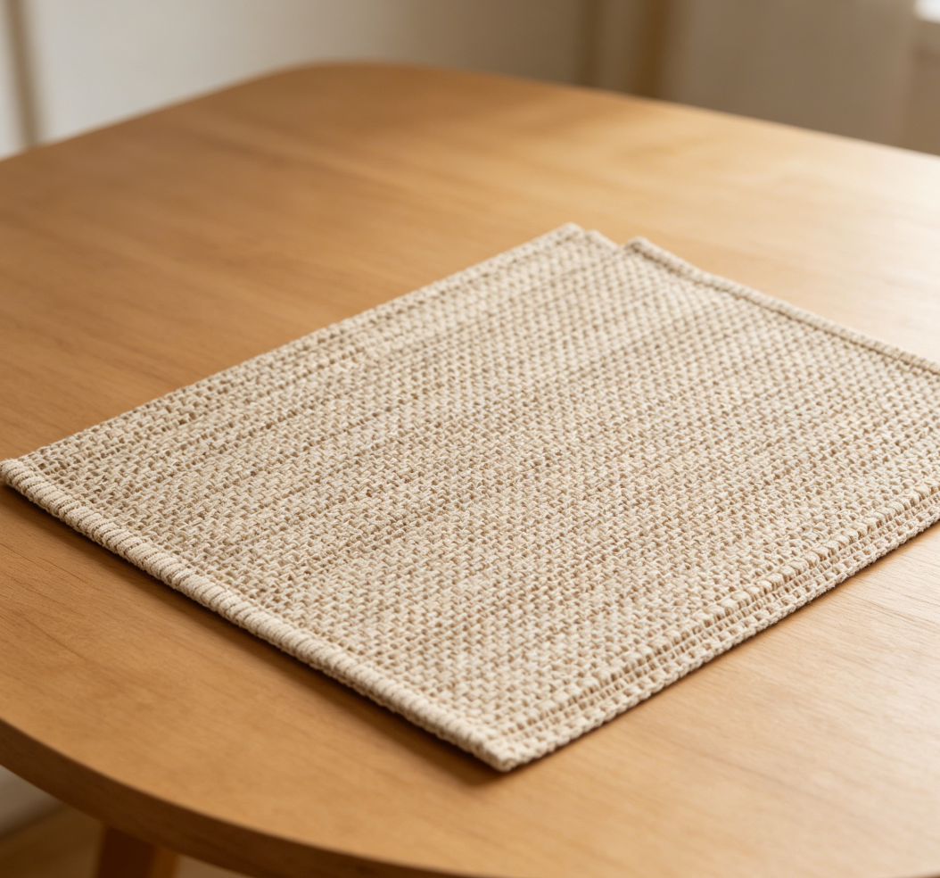 Eggshell Cotton Two Tone Woven Placemats Set of 4