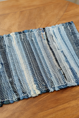 Denim Rag Blue Rectangle Cotton Placemats Set of 4