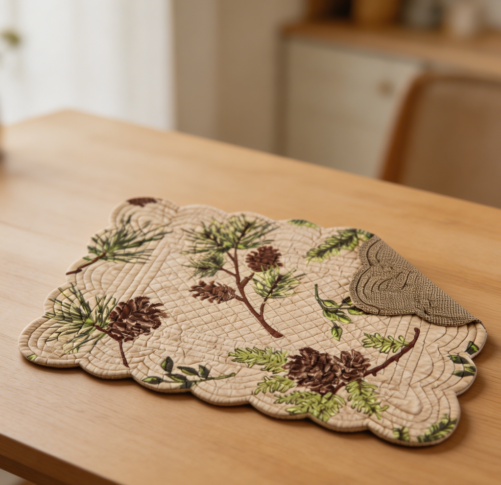 Pinecone Pine Needles Cotton Placemats Set of 6 - Image 2