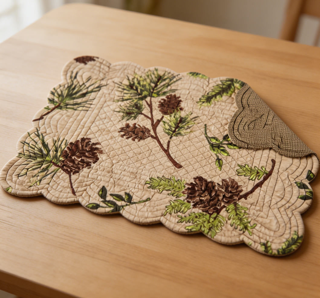 Pinecone Pine Needles Cotton Placemats Set of 6