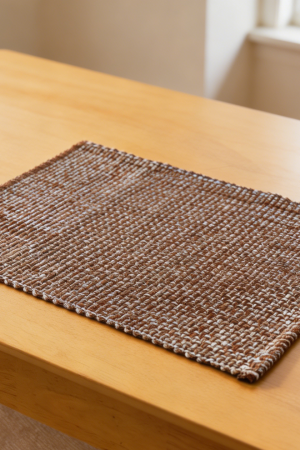 Chocolate Cotton Two Tone Woven Placemats Set of 4
