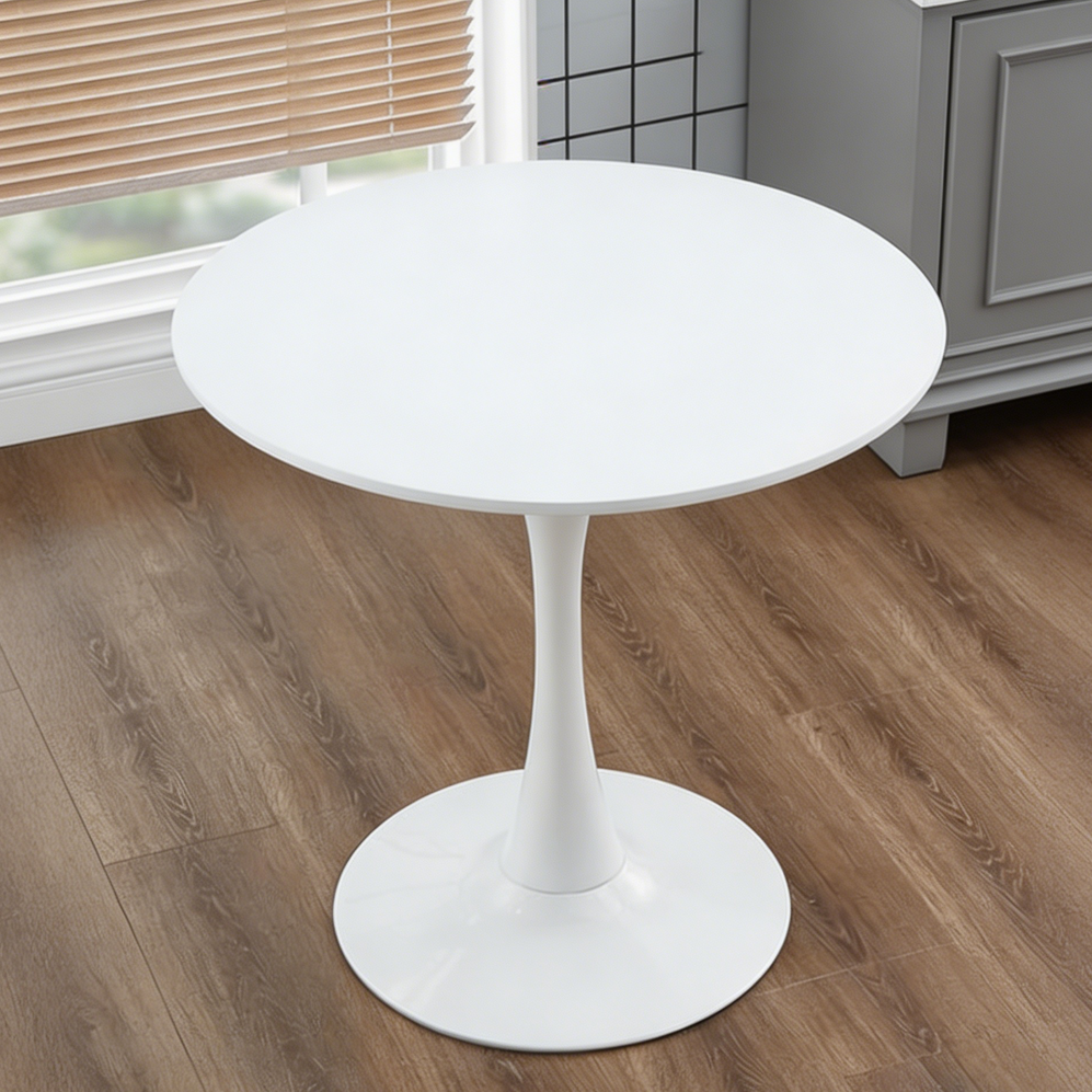 White Tulip Round Dining Table MDF Top